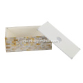 Handgemachte goldene Lip Shell Harz Tissue Box Cover